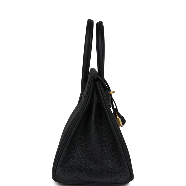 Top quality Hermes Birkin 30 Black Togo Gold Hardware