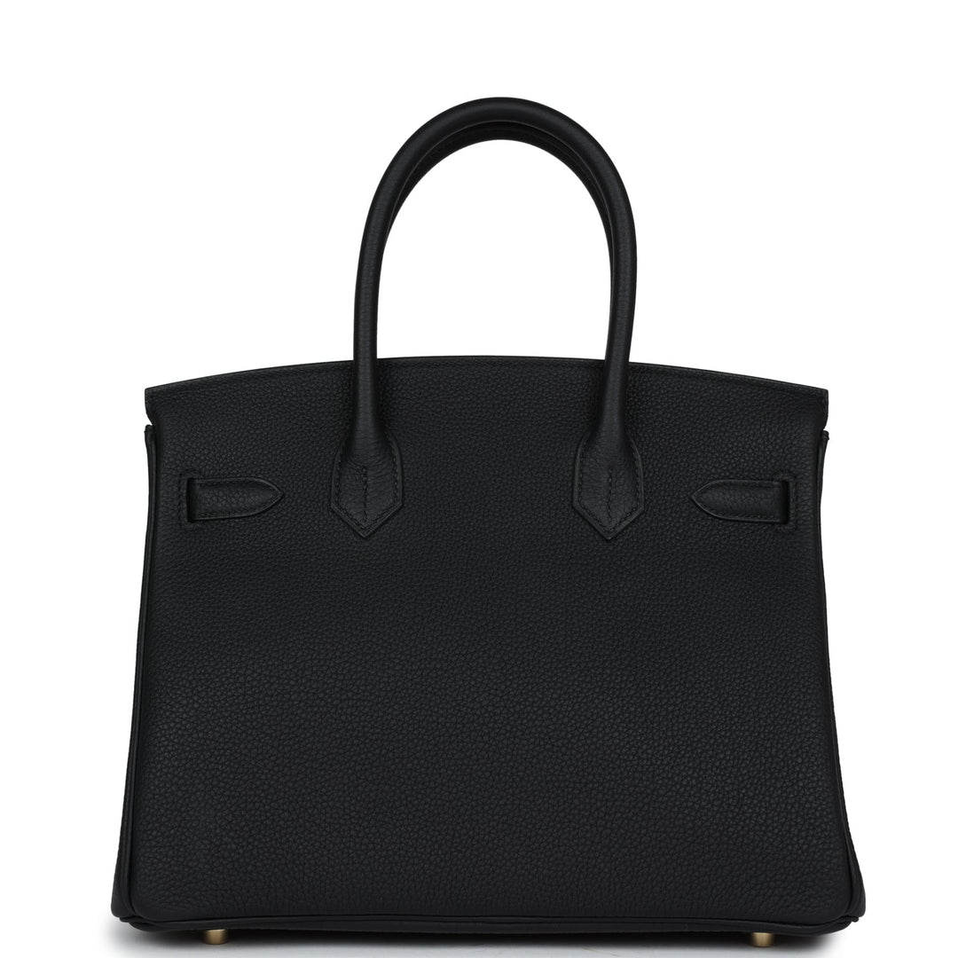Top quality Hermes Birkin 30 Black Togo Gold Hardware