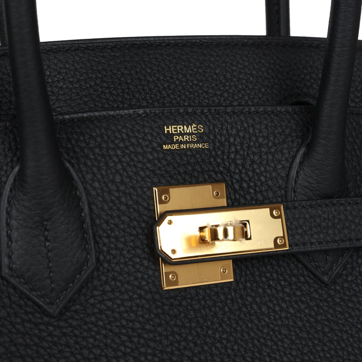 Top quality Hermes Birkin 30 Black Togo Gold Hardware