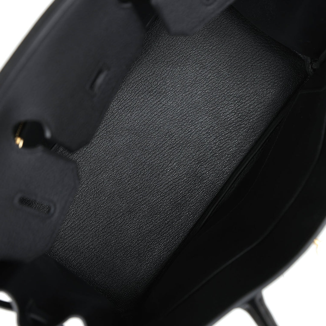 Top quality Hermes Birkin 30 Black Togo Gold Hardware
