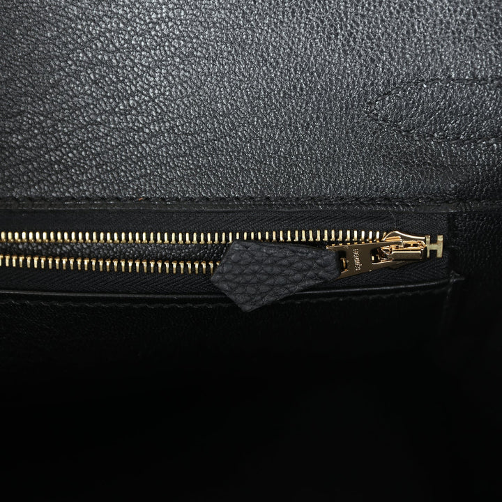 Top quality Hermes Birkin 30 Black Togo Gold Hardware
