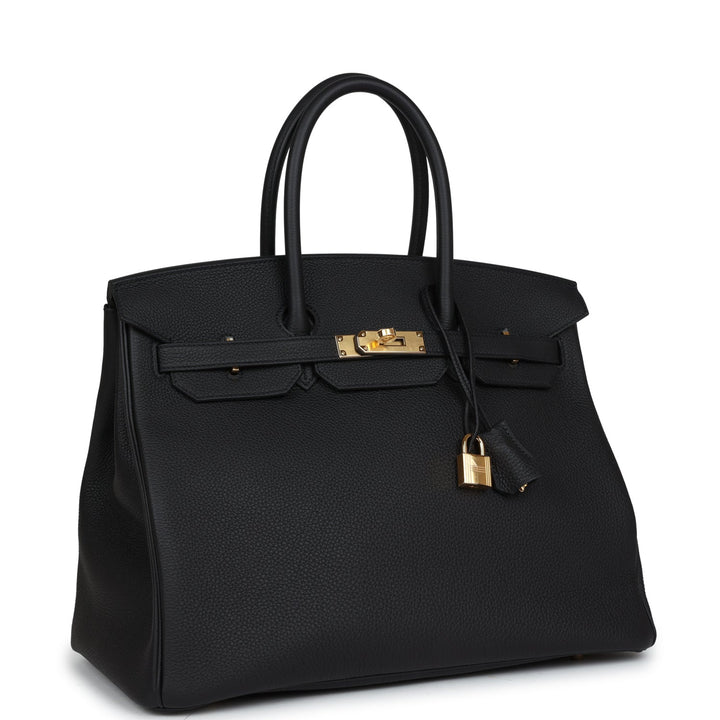 Top quality Hermes Birkin 35 Black Togo Gold Hardware