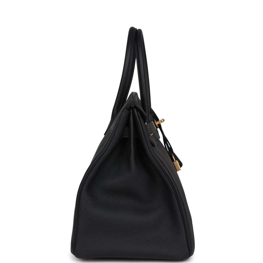 Top quality Hermes Birkin 35 Black Togo Gold Hardware