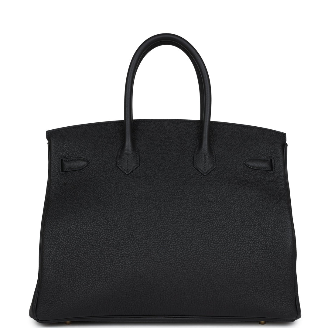 Top quality Hermes Birkin 35 Black Togo Gold Hardware