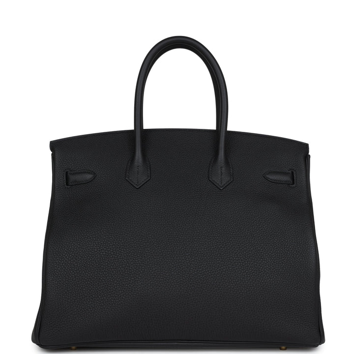 Top quality Hermes Birkin 35 Black Togo Gold Hardware
