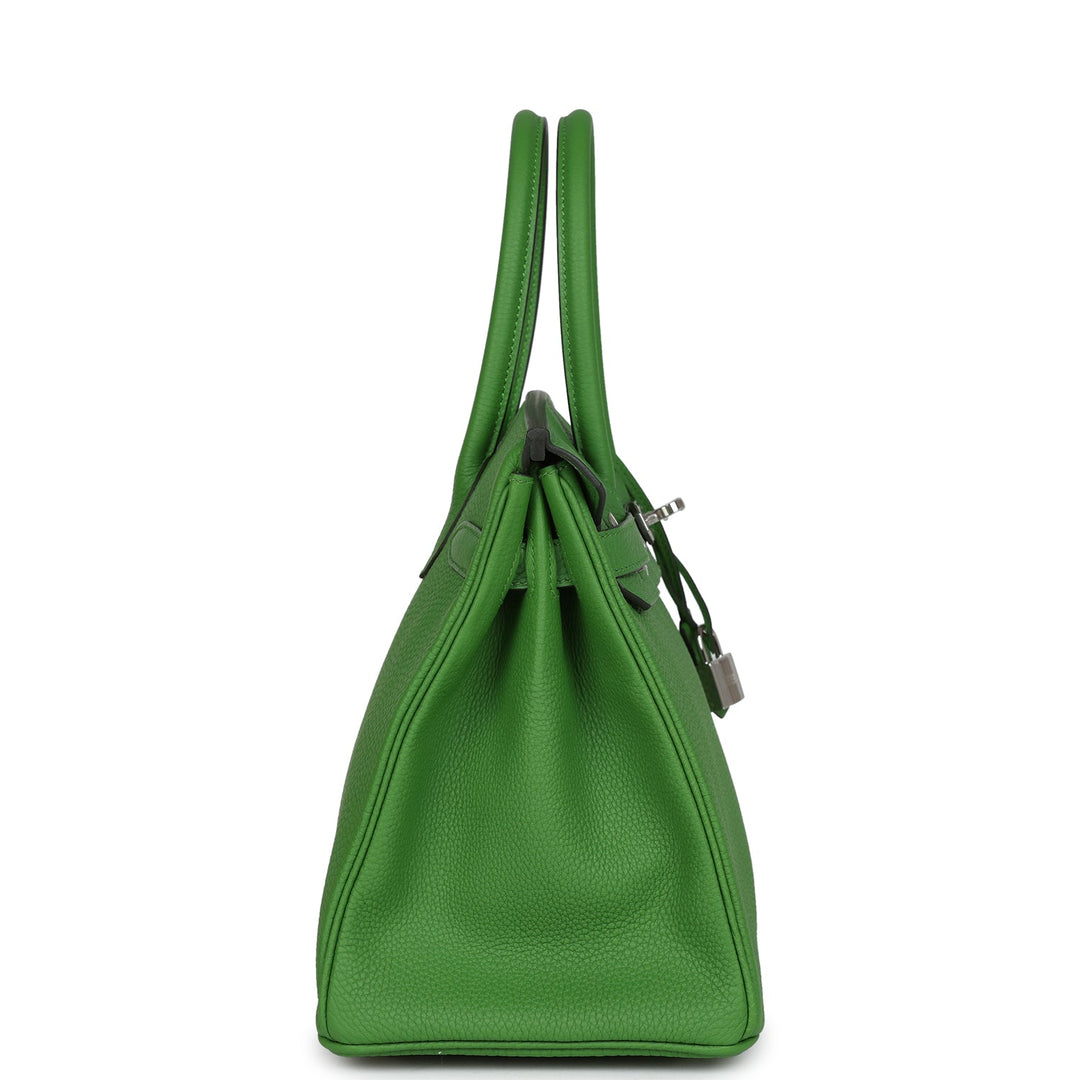 Top quality Hermes Birkin 30 Vert Yucca Togo Palladium Hardware