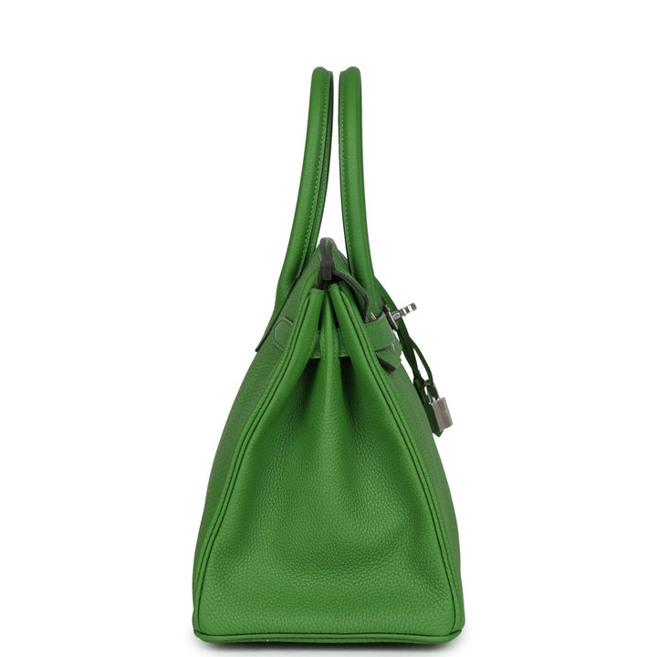 Top quality Hermes Birkin 30 Vert Yucca Togo Palladium Hardware