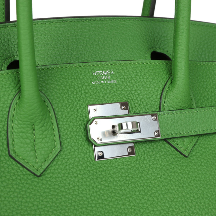 Top quality Hermes Birkin 30 Vert Yucca Togo Palladium Hardware