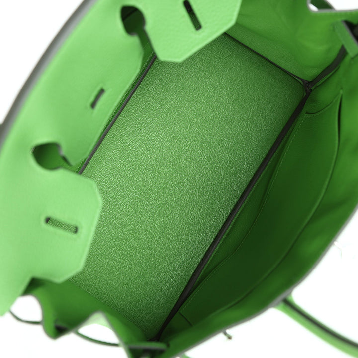 Top quality Hermes Birkin 30 Vert Yucca Togo Palladium Hardware