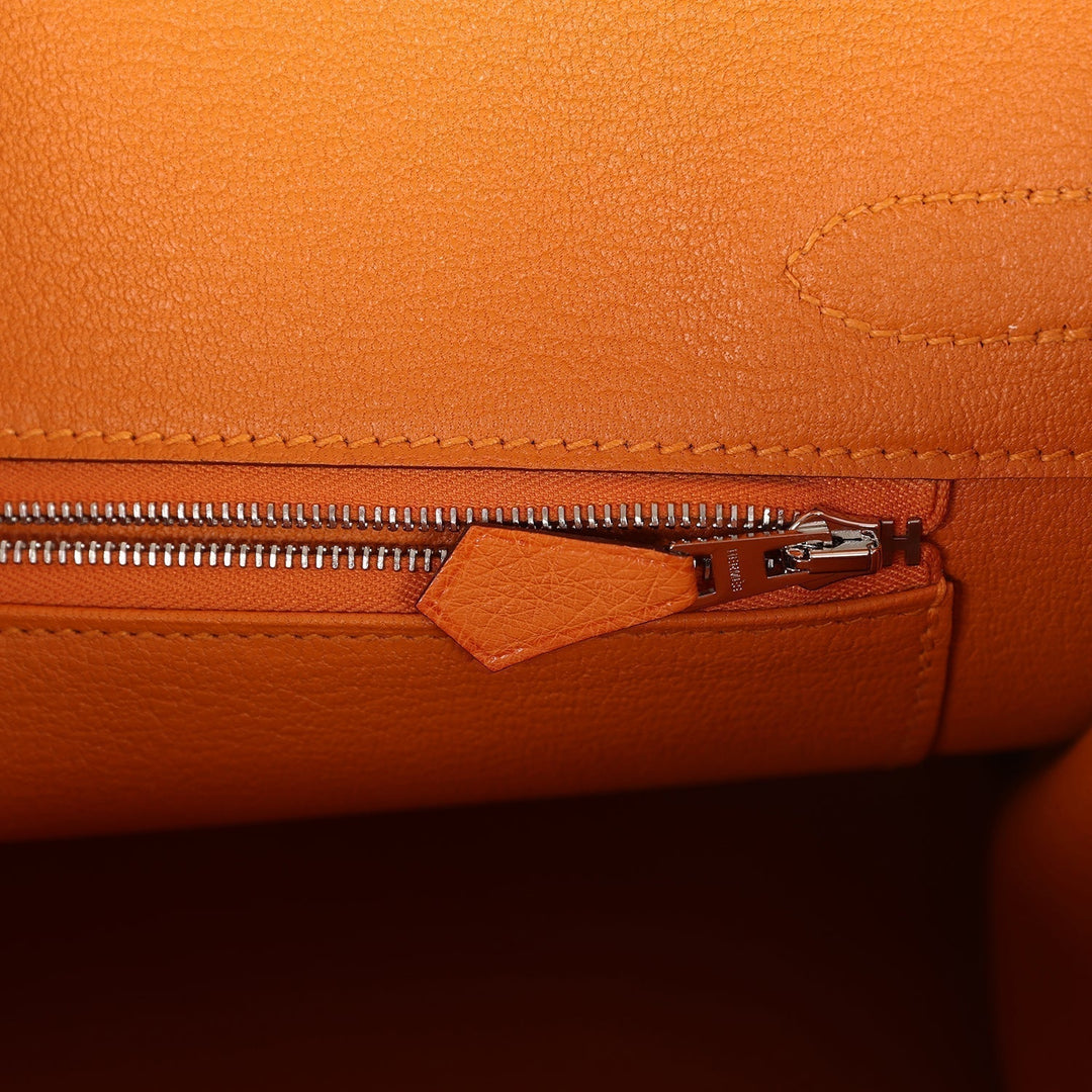 Top quality Hermes Birkin 30 Abricot Ostrich Palladium Hardware