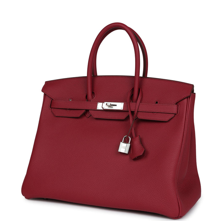 Top quality Hermes Birkin 35 Rubis Togo Palladium Hardware