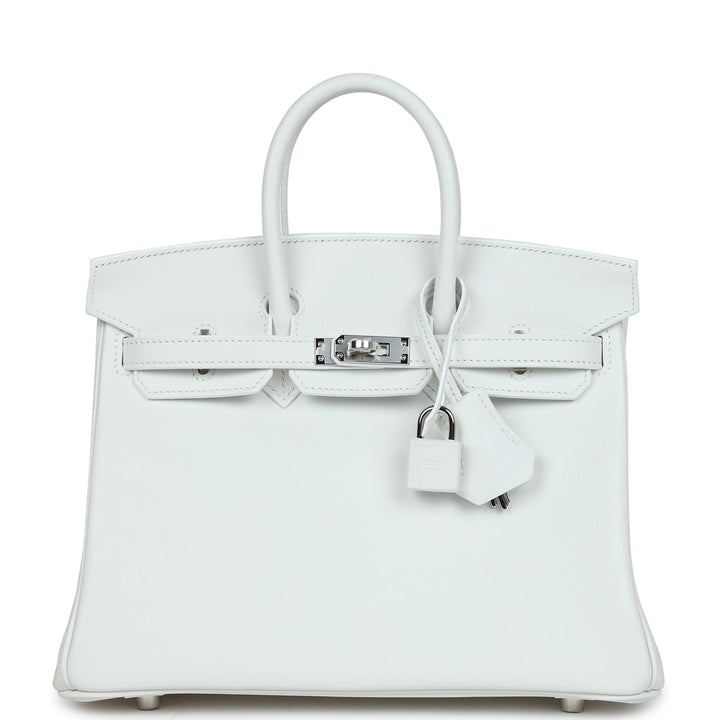 Top quality Hermes Birkin 25 New White Swift Palladium Hardware