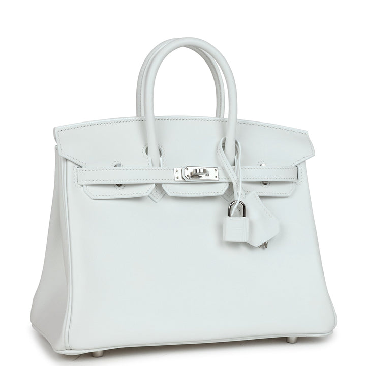 Top quality Hermes Birkin 25 New White Swift Palladium Hardware