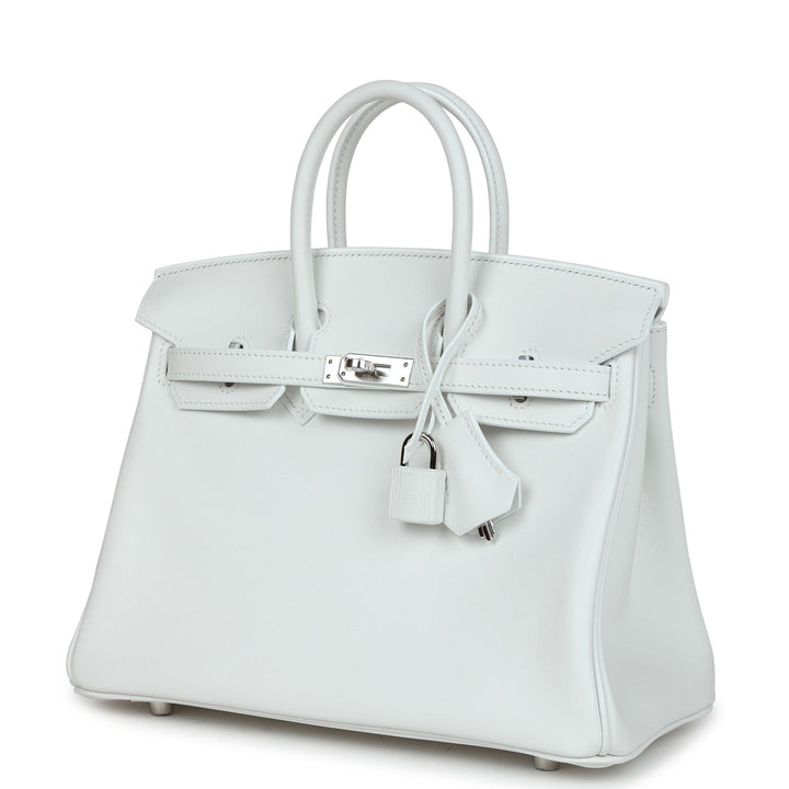 Top quality Hermes Birkin 25 New White Swift Palladium Hardware