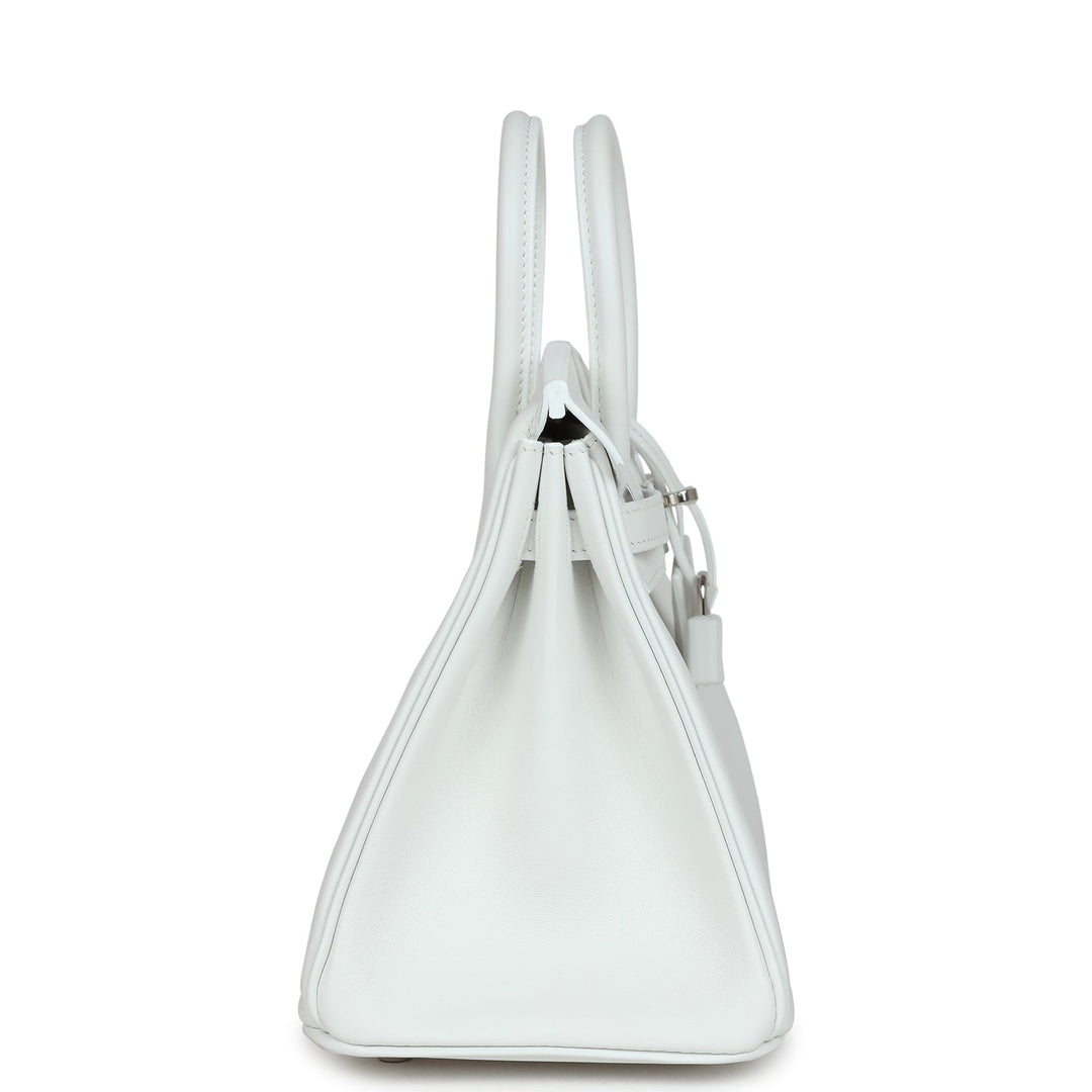 Top quality Hermes Birkin 25 New White Swift Palladium Hardware