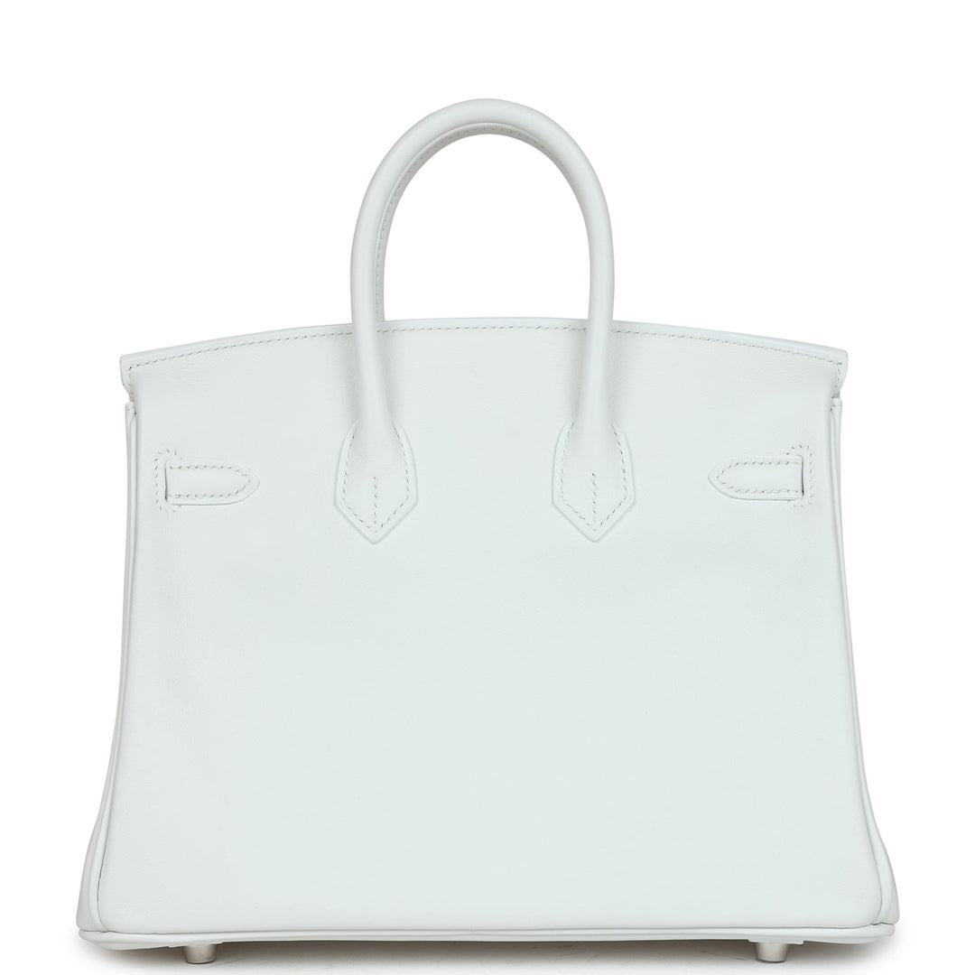 Top quality Hermes Birkin 25 New White Swift Palladium Hardware