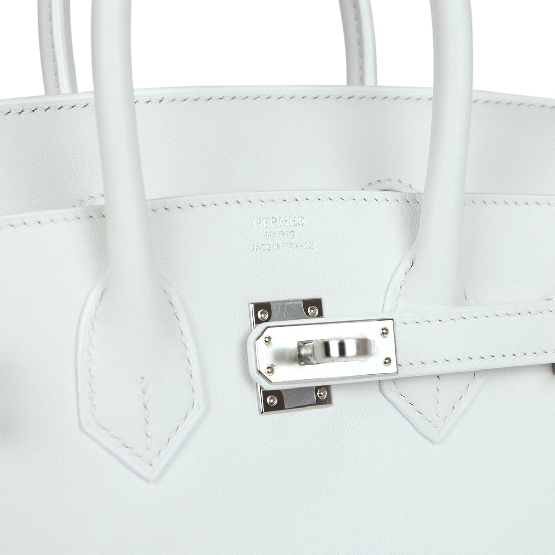 Top quality Hermes Birkin 25 New White Swift Palladium Hardware