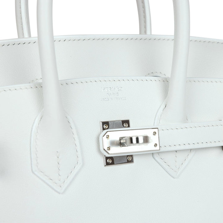 Top quality Hermes Birkin 25 New White Swift Palladium Hardware