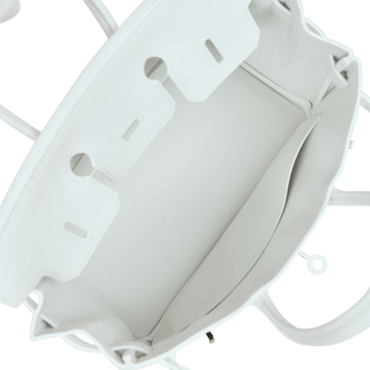 Top quality Hermes Birkin 25 New White Swift Palladium Hardware