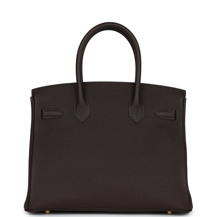 Top quality Hermes Birkin 30 Ebene Togo Gold Hardware