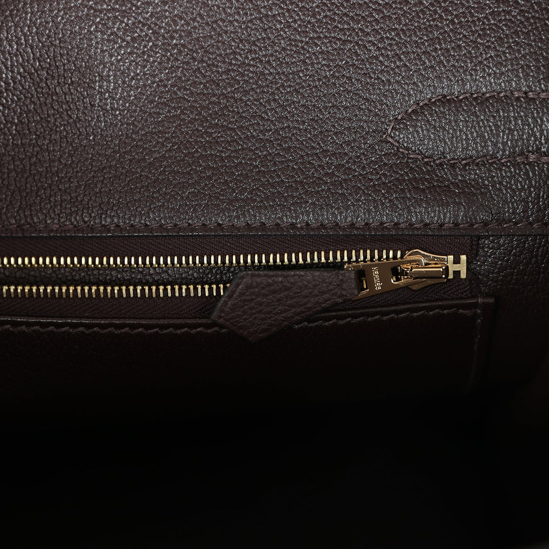 Top quality Hermes Birkin 30 Ebene Togo Gold Hardware