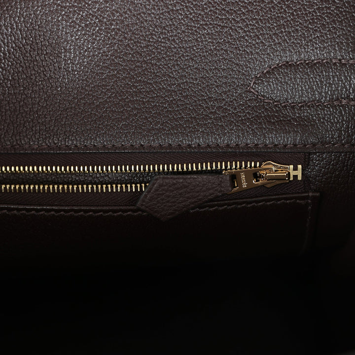 Top quality Hermes Birkin 30 Ebene Togo Gold Hardware