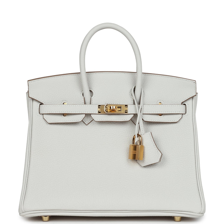 Top quality Hermes Birkin 25 Gris Pale Togo Gold Hardware