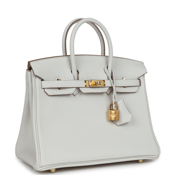 Top quality Hermes Birkin 25 Gris Pale Togo Gold Hardware