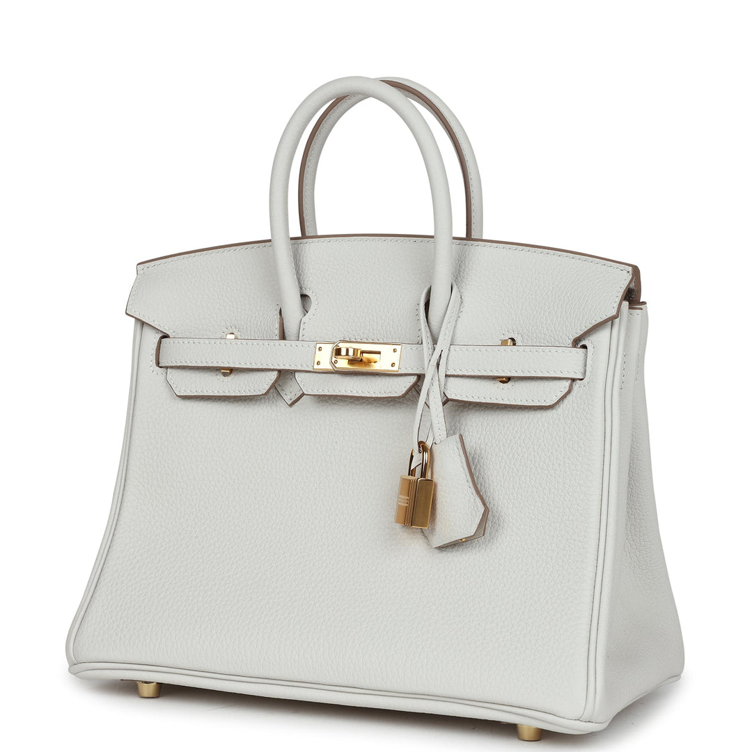 Top quality Hermes Birkin 25 Gris Pale Togo Gold Hardware