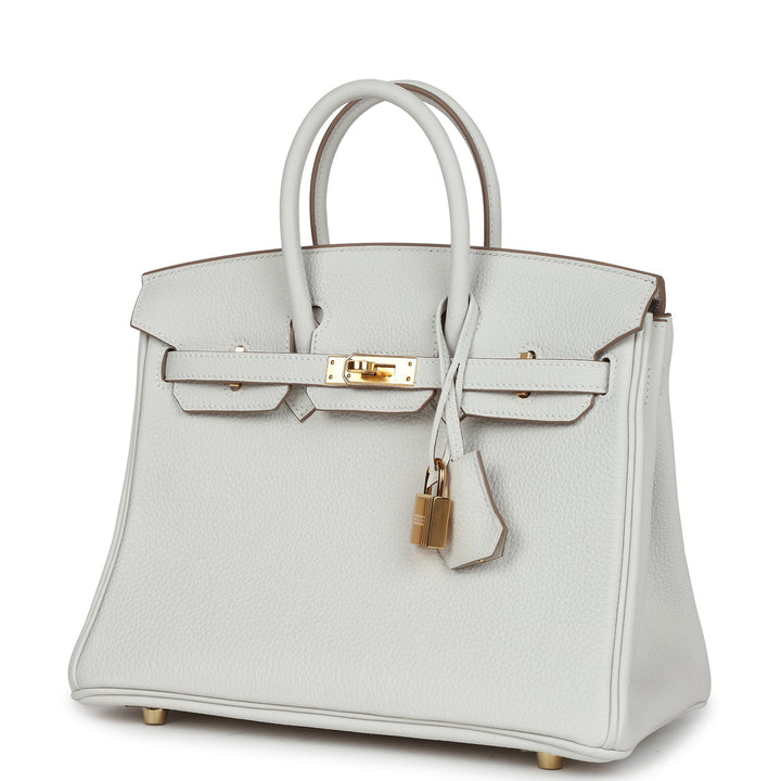 Top quality Hermes Birkin 25 Gris Pale Togo Gold Hardware