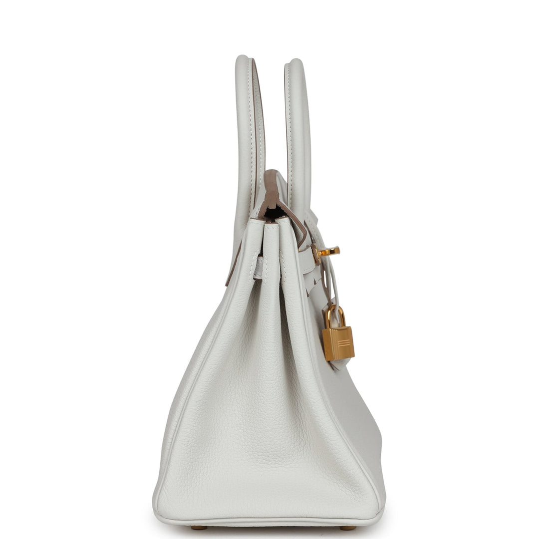 Top quality Hermes Birkin 25 Gris Pale Togo Gold Hardware
