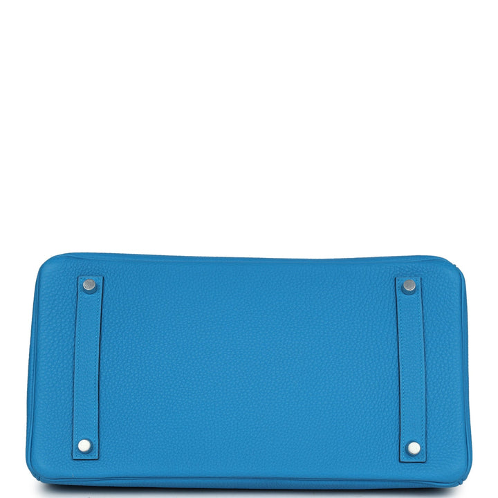 Top quality Hermes Birkin 35 Bleu Zanzibar Verso Togo Palladium Hardware