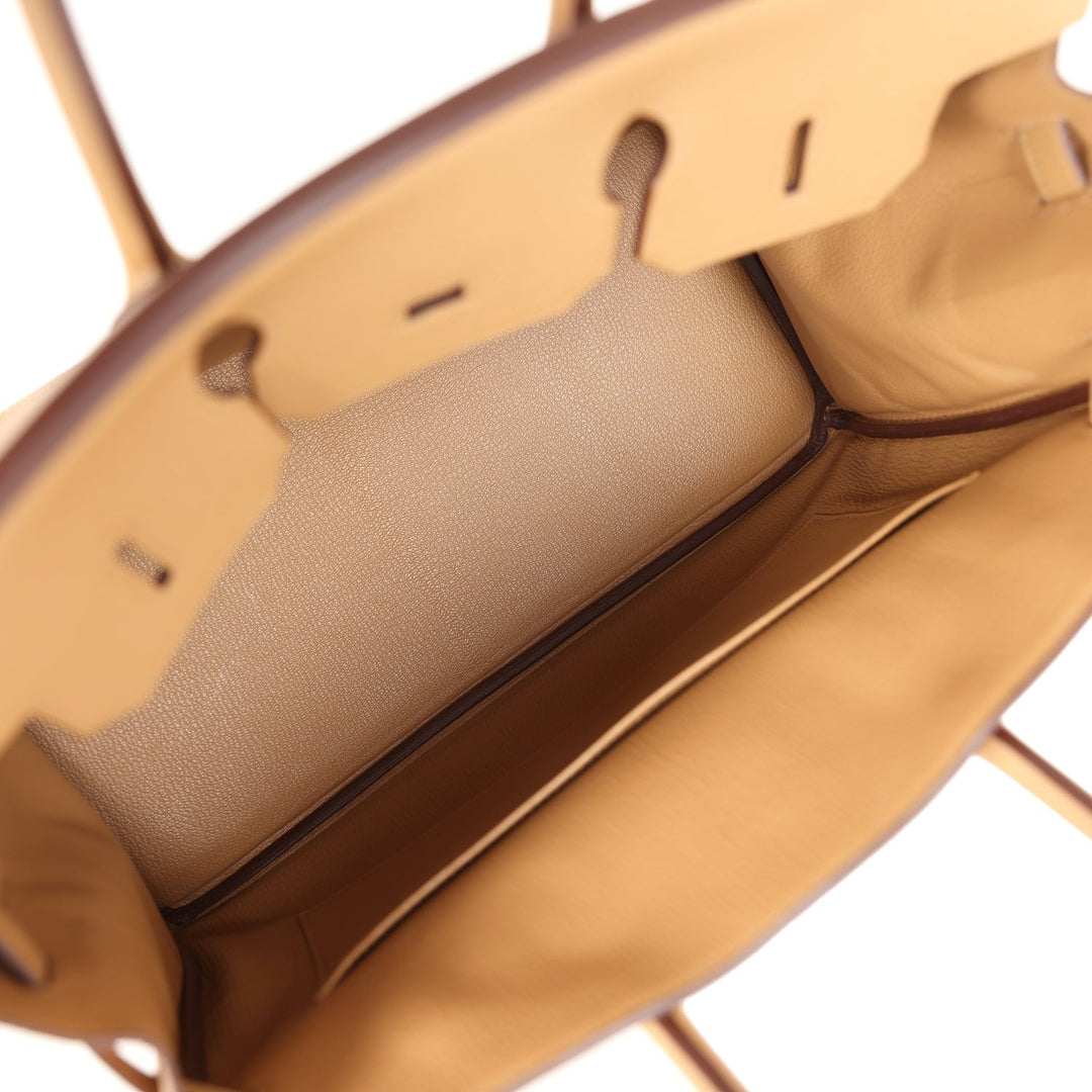 Top quality Hermes Birkin 35 Biscuit Togo Gold Hardware