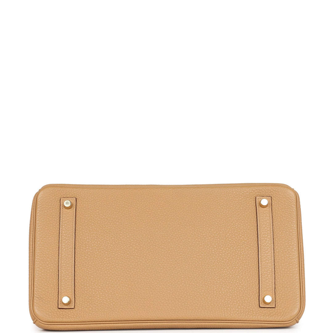 Top quality Hermes Birkin 35 Biscuit Togo Gold Hardware