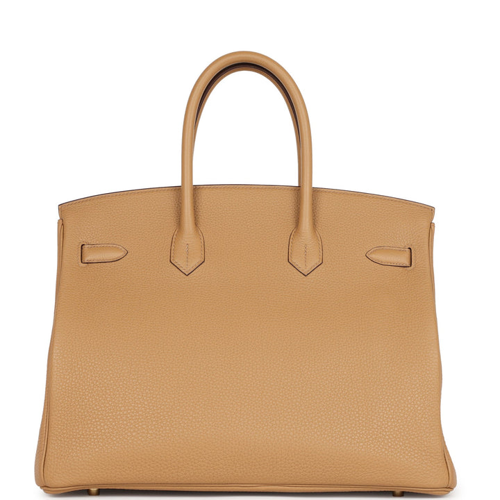 Top quality Hermes Birkin 35 Biscuit Togo Gold Hardware