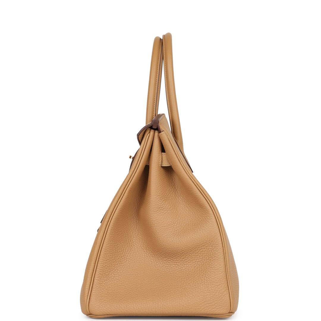 Top quality Hermes Birkin 35 Biscuit Togo Gold Hardware