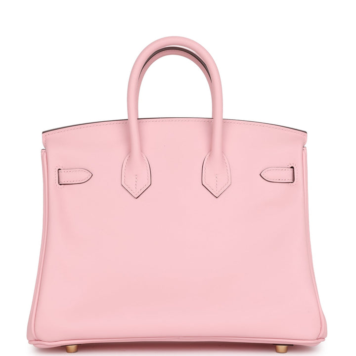 Top quality Hermes Special Order (HSS) Birkin 25 Rose Sakura Verso Swift Brushed Gold Hardware