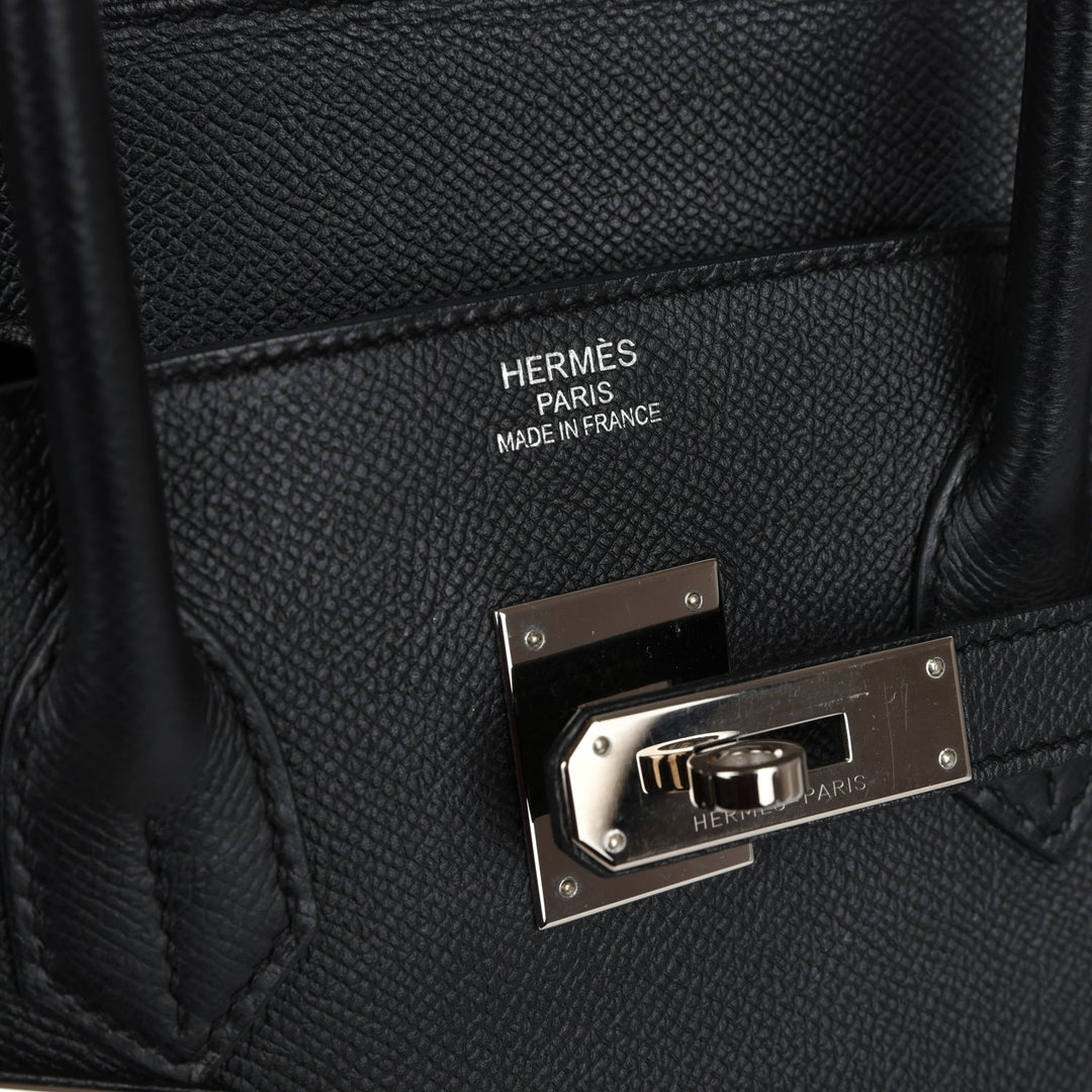 Top quality Hermes Birkin 35 Black Epsom Palladium Hardware
