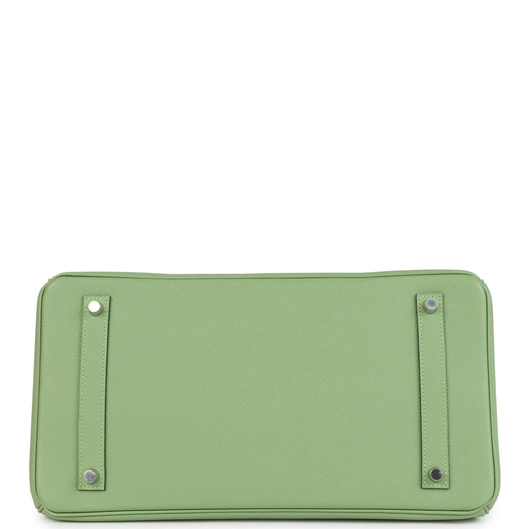 Top quality Hermes Birkin 35 Vert Criquet Epsom Palladium Hardware