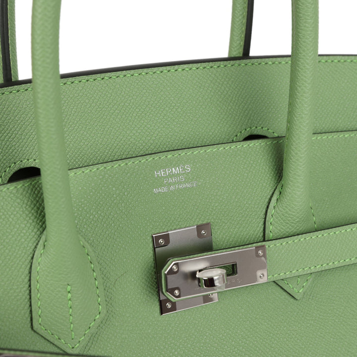 Top quality Hermes Birkin 35 Vert Criquet Epsom Palladium Hardware