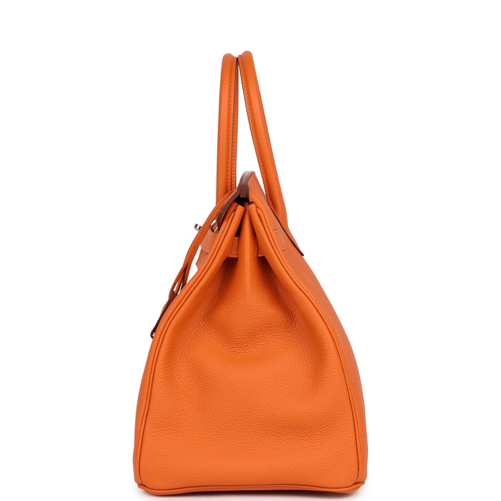 Top quality Hermes Birkin 35 Orange Togo Palladium Hardware