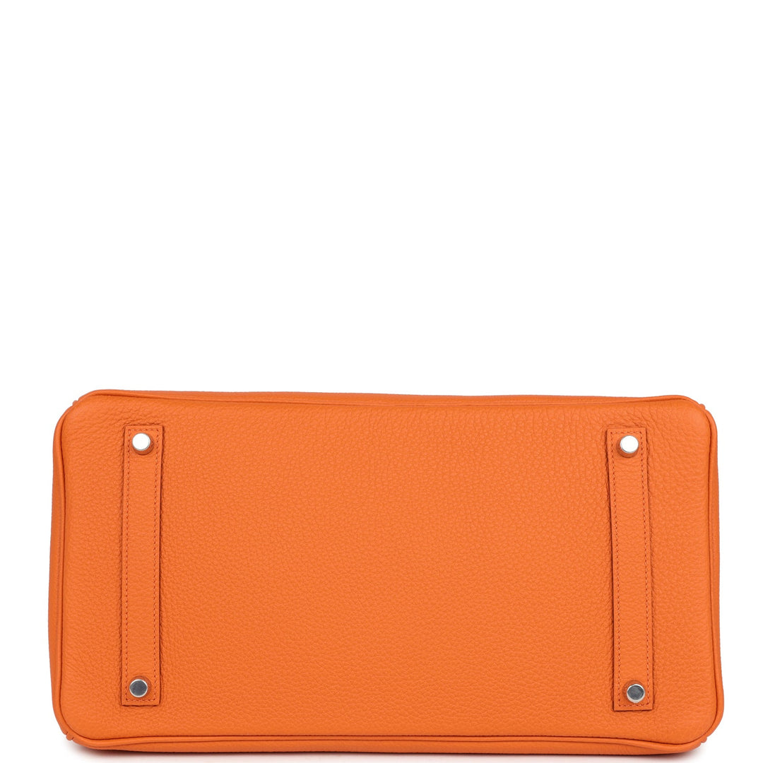 Top quality Hermes Birkin 35 Orange Togo Palladium Hardware