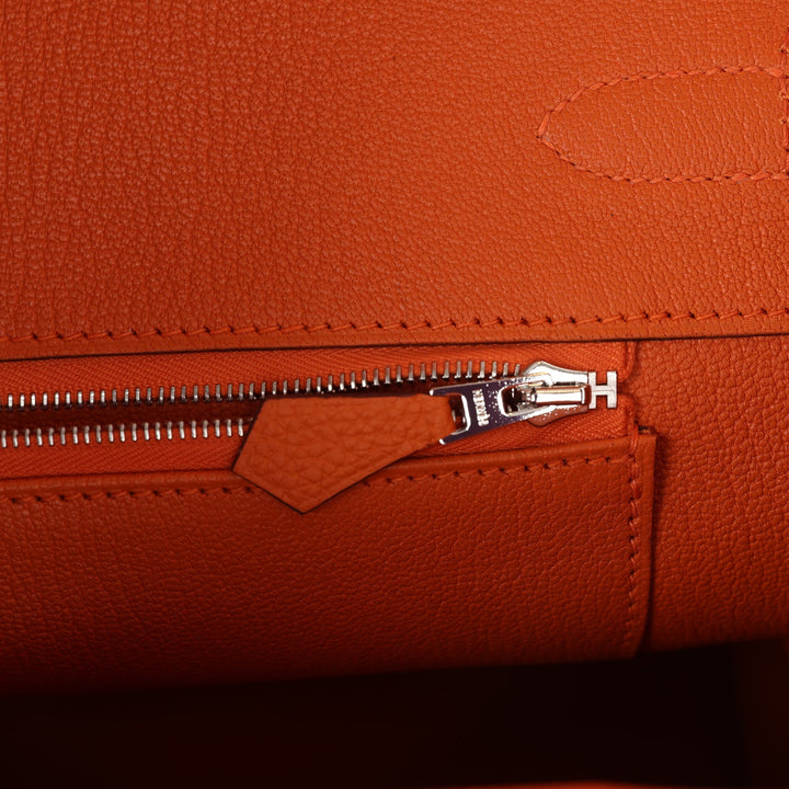 Top quality Hermes Birkin 35 Orange Togo Palladium Hardware