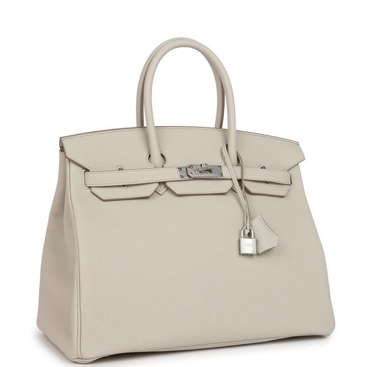 Top quality Hermes Birkin 35 Beton Togo Palladium Hardware