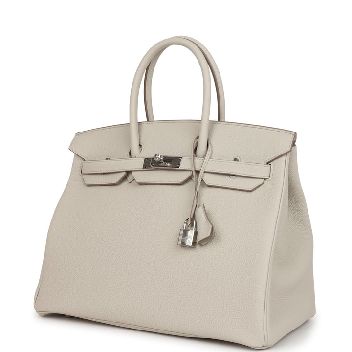 Top quality Hermes Birkin 35 Beton Togo Palladium Hardware