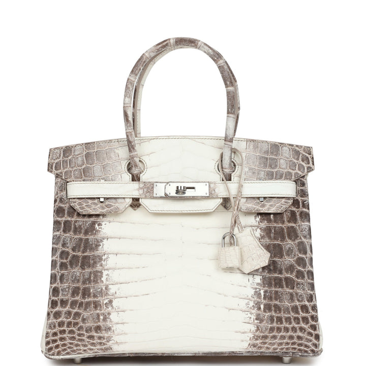 Premium Handmade Hermes Birkin 30 Himalaya Niloticus Crocodile Palladium Hardware