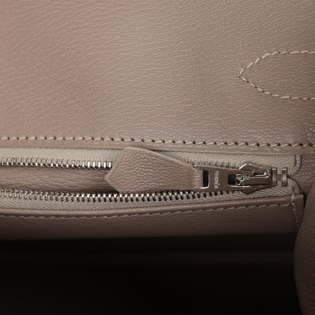 Premium Handmade Hermes Birkin 30 Himalaya Niloticus Crocodile Palladium Hardware