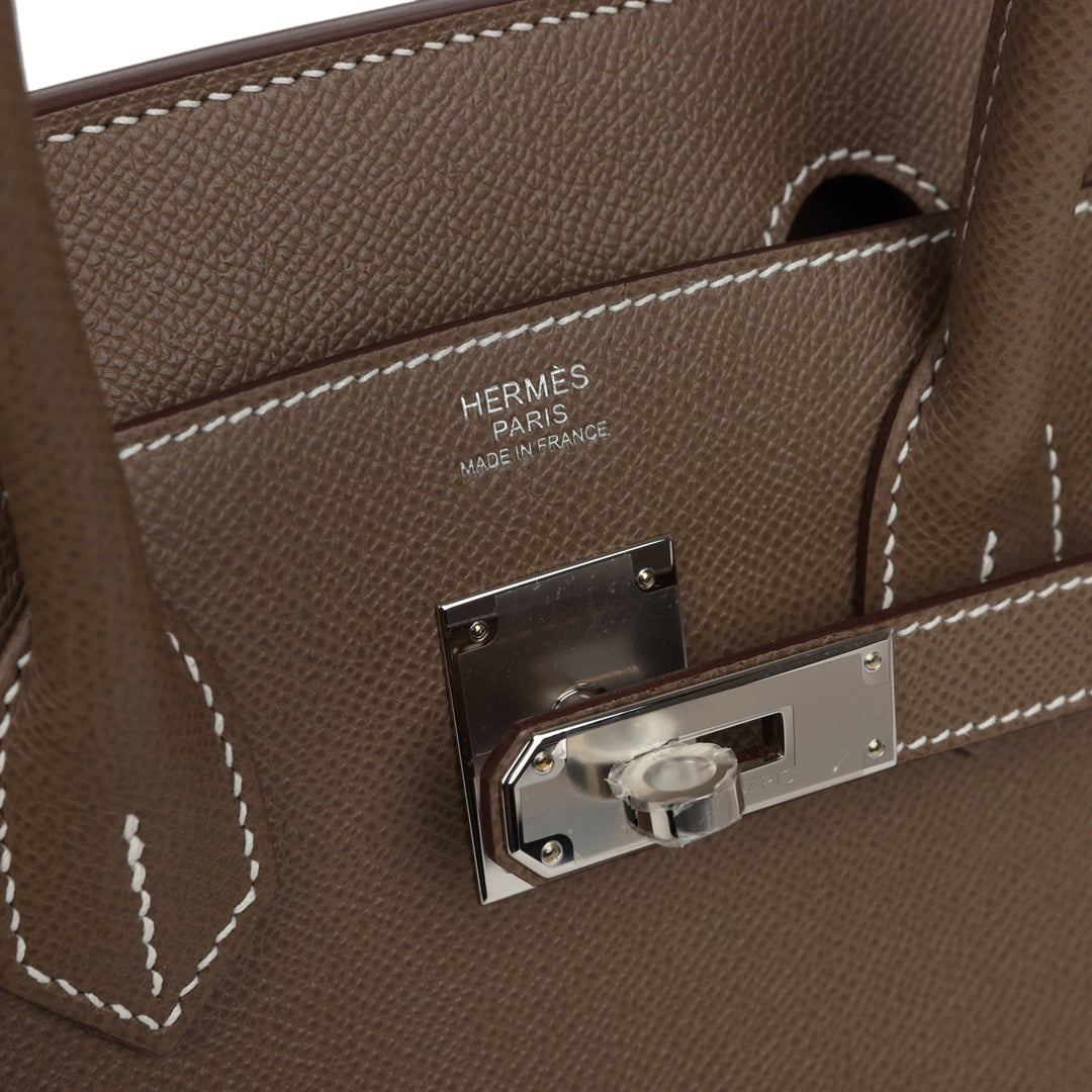 Top quality Hermes Birkin Sellier 30 Etoupe Epsom Palladium Hardware