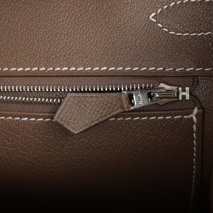 Top quality Hermes Birkin Sellier 30 Etoupe Epsom Palladium Hardware