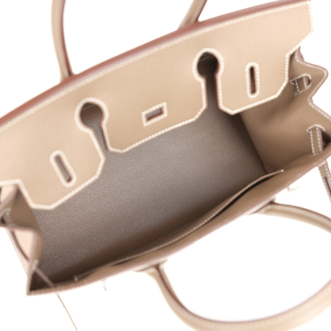 Top quality Hermes Birkin Sellier 30 Etoupe Epsom Palladium Hardware